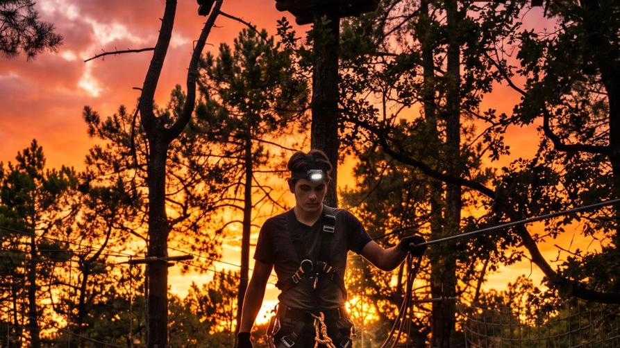 Nocturnes : l’accrobranche continue quand la nuit tombe